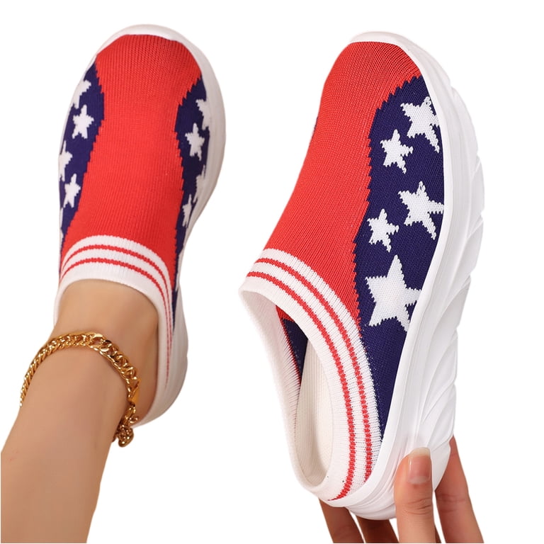 Patriotic Sneakers for Women Slip on American Flag Sneakers  display picture 2