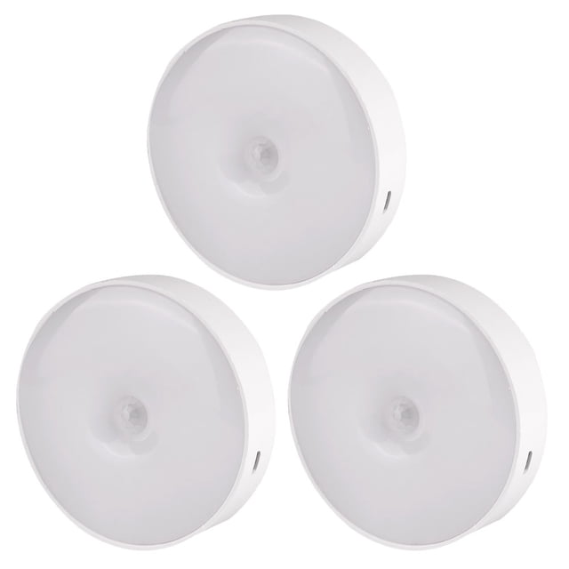 Lámpara de noche LED de 3 piezas, práctica lámpara de detección corporal, luz para dormir, lámpara con sensor corporal