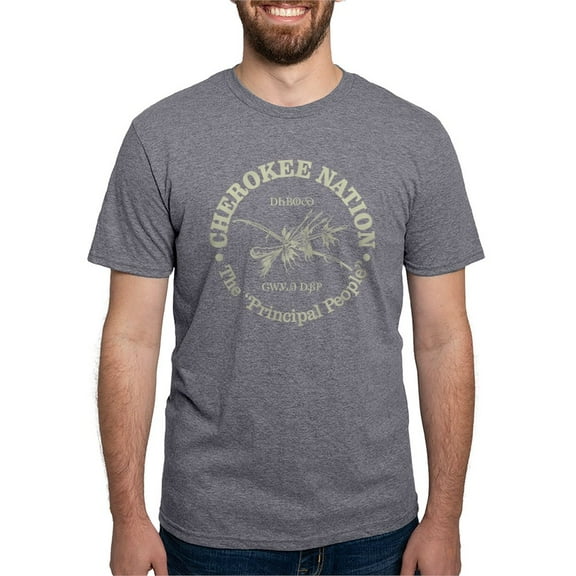 CafePress - Cherokee Nation T Shirt - Mens Tri-blend T-Shirt