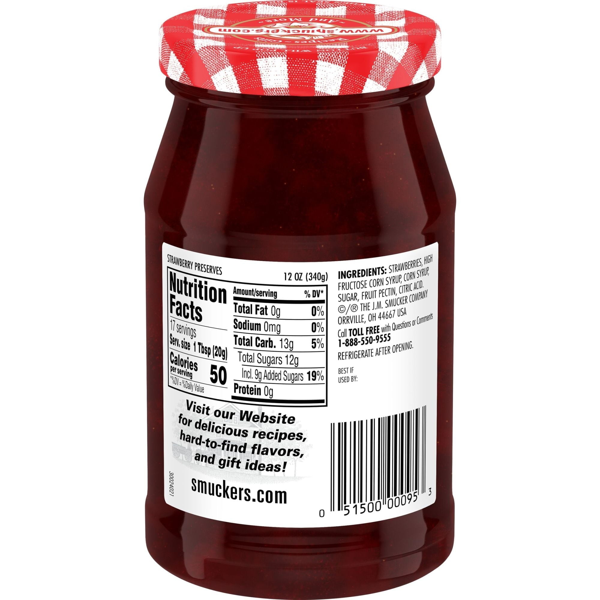 Smucker's, Strawberry Preserves 12 oz (Pack of 2)