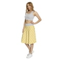 thumbnail image 3 of Women's Mustard Symmetric Curved Stripes A-line Printed Skirt Casual Wear, 2XL, Marigold, by Ambesonne, 3 of 6