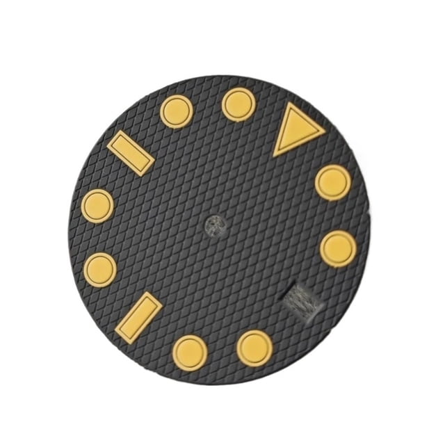 WANGQ NH35 Watch Dial 28.5mm Dial Green Luminous Watch Faces with Single Date Watch Accessory for NH35 Movement