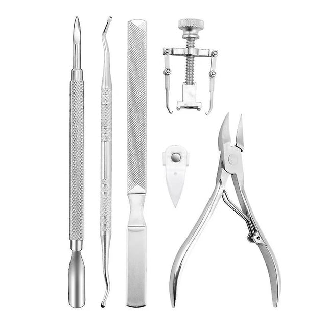 Lima para uñas encarnadas y lima para uñas encarnadas, juego profesional para el cuidado de las uñas Juego de pedicura de manicura de acero inoxidable de primera calidad, pinza para uñas Nail Sl ZefeiWu 8390611505684