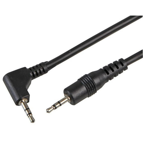 PRO SIGNAL - 2.5mm Stereo Jack Plug to Right Angled Plug Lead, 2m Black