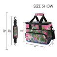 thumbnail image 3 of FORMRS Insulated Cooler Bag 24 Cans Capacity Soft Leakproof Lunch Box with Side Pockets, White Vibrant Flowers, 3 of 7