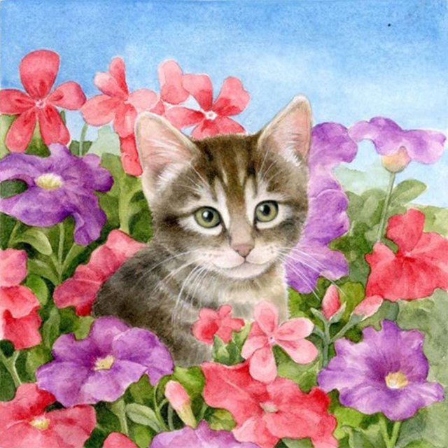 5D DIY diamante pintura completo redondo taladro animal en flor pared decoración Rhinestone Hugtrwg Para estrenar