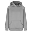 thumbnail image 1 of Chandail à Capuche Rayé Manches Longues Chandail Décontracté Doux Coupe Ample pour Automne Hiver Mode Extérieur, 1 of 4