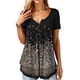 thumbnail image 2 of Sonducket - Blusa de manga corta para mujer con cuello en V y botones Prendas para la parte del cuerpo Gris METRO Sonducket AP003433-02, 2 of 6