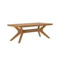 thumbnail image 3 of Plank+Beam Solid Wood Cross Leg Rectangular Coffee Table, 48" Coffee Table for Living Room, Pecan, 3 of 9
