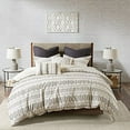 thumbnail image 3 of Ink+Ivy Rhea Cotton Jacquard Comforter Mini Set Ivory/Charcoal Full/Queen, 3 of 4