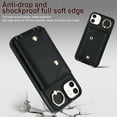thumbnail image 4 of ShellTech Phone Case for iPhone 12/12 pro case with Strap Wallet for Women with Card Holder,Black, 4 of 10