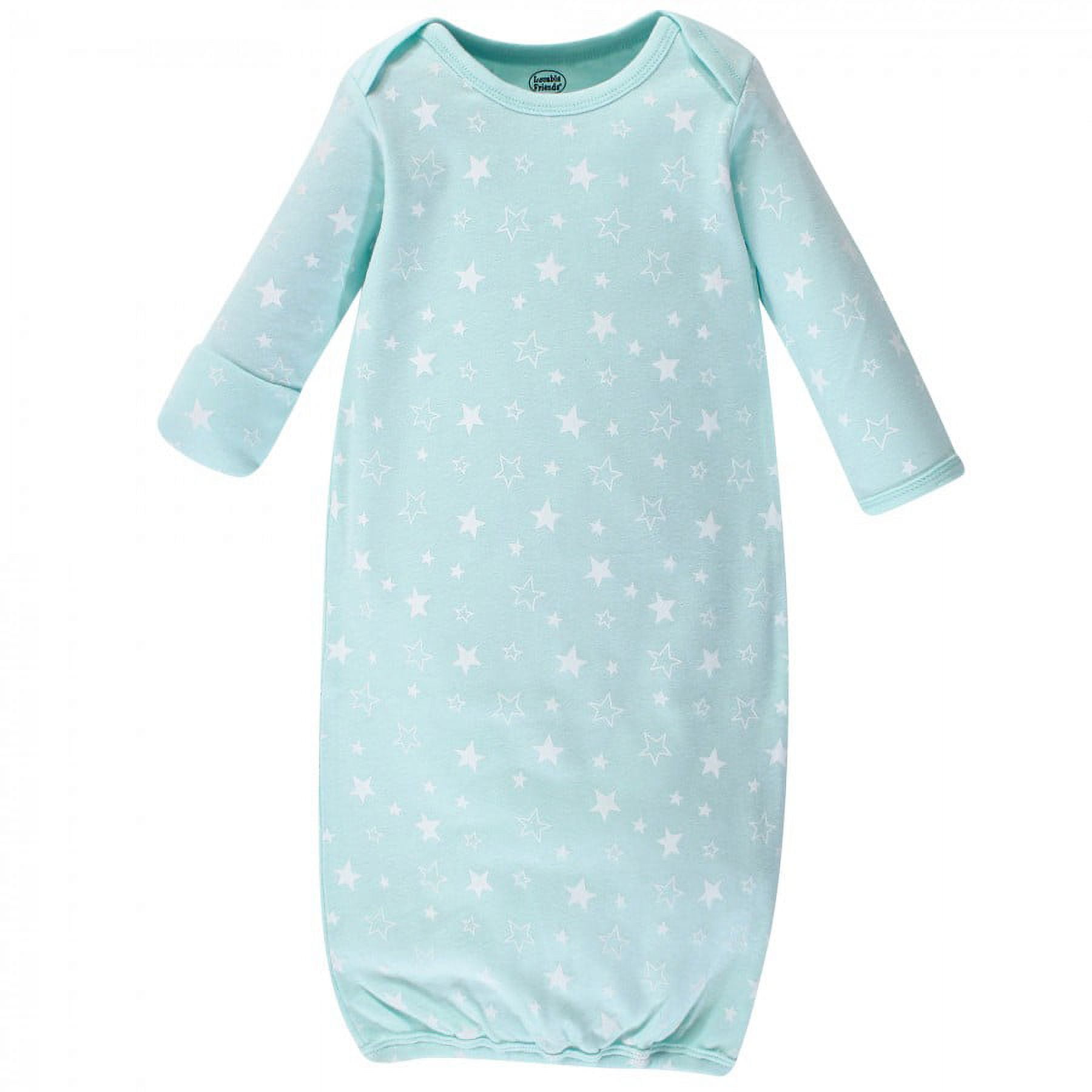 Luvable Friends Cotton Gowns, Basic Elephant, Preemie-Newborn