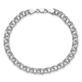 thumbnail image 4 of 10k White Gold Lite 5mm Double Link Charm Bracelet, 4 of 4