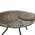 thumbnail image 2 of CC Outdoor Living 7-Piece Bronze Mesh Lattice Round Aluminum Patio Dining Set, 2 of 3