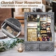 thumbnail image 2 of 11x16 Shadow Box Frame With Light  Memorial Display Case Shelves Drawer And Slot For Keepsakes Deep Pet Dog Flowers Grey, 2 of 6