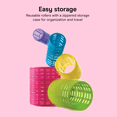 thumbnail image 5 of Conair Volumizing Self-Grip Hair Rollers, Assorted Multicolor 31-Pack With Travel Case, 5 of 7