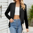 thumbnail image 4 of iHPH7 Cardigan Sweaters for Women Lightweight Sweater Jacket for Women Fall Outfits for Women Light Cardigans for Women Fall Fashion Open Front Cardigan for Women Light Weight Cardigan Women Black L, 4 of 7