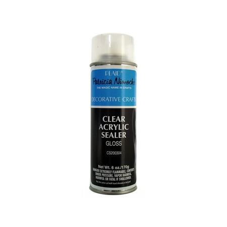 Plaid Patricia Nimock' s Clear Acrylic Spray Sealer, Gloss, 6 (Best Clear Coat For Acrylic Model Paint)