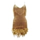 thumbnail image 5 of Gibobby Vestido sexy para mujer corto Vestido bordado de plumas con escote en V y pedrería para mujer(Dolado,CH), 5 of 5