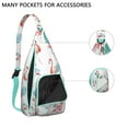 thumbnail image 2 of Waterproof Flamingo Hiking Sling Backpack for Women – Cute Tropical Bird Crossbody Chest Bag with Adjustable Strap, Hawaiian Floral Travel Backpack for Beach, Outdoor & Everyday Use, 2 of 4