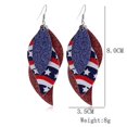 thumbnail image 2 of Earrings Printed National Flag Earrings Multilayer Leaf Shining Fringe Earrings, 2 of 2