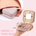 thumbnail image 2 of MINKUROW Travel Jewelry Box - Velvet Mini Jewelry Organizer,Small Jewelry Case for Girls Women,Jewelry Storage Box for Rings Earrings Necklace (Square,Lotus Pink), 2 of 8