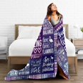 thumbnail image 5 of Custom Flamingo Blanket with Name for Women Men, Personalized Cute Flamingo Themed Design Printed Throw Blankets for Teens Adults Lap, Chair Sofa, Giftable Blanket, 50"x 60", 5 of 6