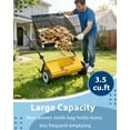 thumbnail image 2 of Yellow Push Lawn Sweeper,21-Inch Width Enhanced 4-Brush System, 3.5 ft Capacity Heavy Duty Steel Frame, Ideal for Yard and Garden Clean up, 2 of 5