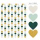 thumbnail image 2 of Garland Panduola Love-Heart, verde salvia, menta, beige y oro, 12 m, 2 of 4