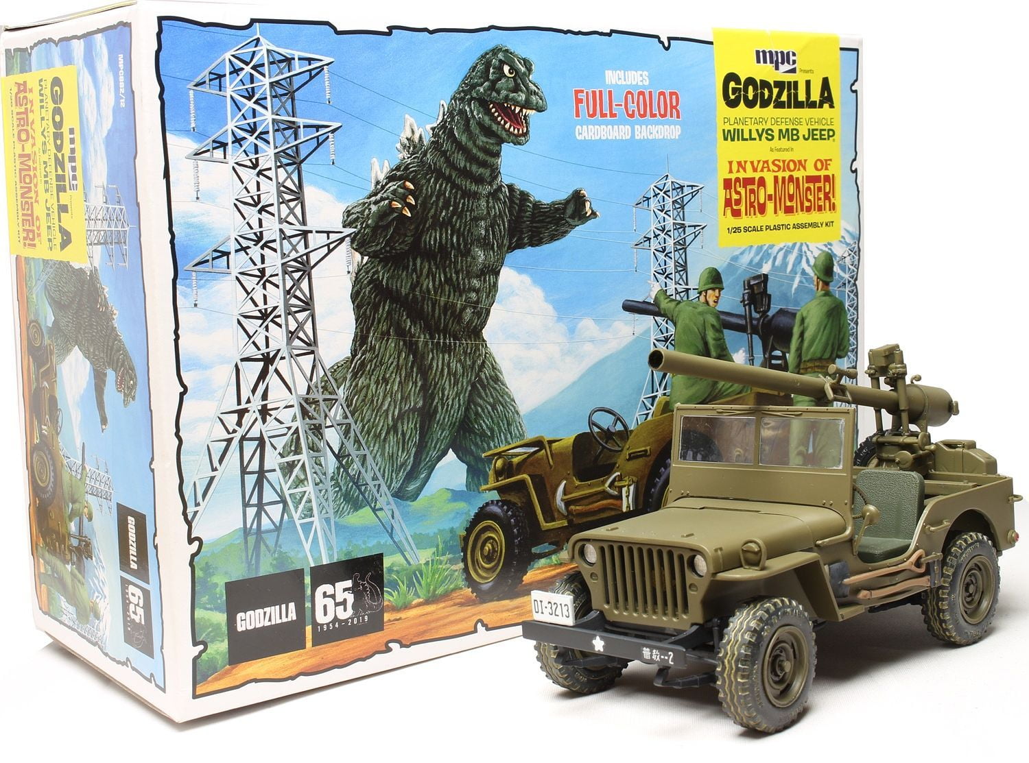 ROUND 2, LLC MPC 1/25 Godzilla Army Jeep, MPC882