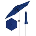 thumbnail image 1 of Parasol de Patio 7,5 Pi, Protection UV et Ombrage Imperméable, Parasol d'Extérieur pour Patio, Mât en Acier Robuste, 6 Nervures Robustes, Inclinaison à Bouton-Poussoir et Manivelle Facile pour Jardin, Terrasse, Cour Arrière, Piscine, 1 of 7