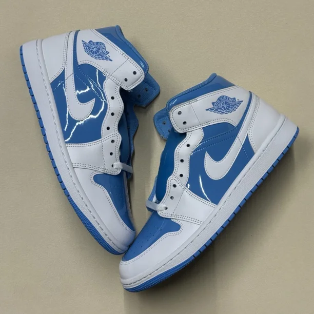 N I-K-E A i r-Jor-dan 1 Mid Legend Blue White UNC Sneakers FZ2142-114 Mens Sizes