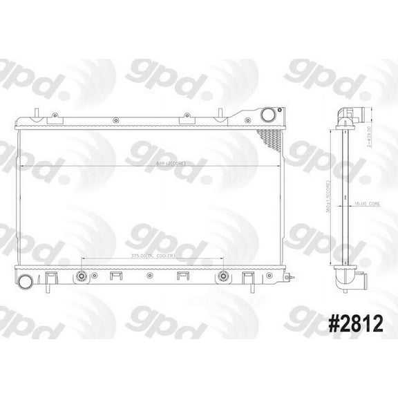 Global 2812C Radiator Fits select: 2004-2005 SUBARU FORESTER
