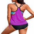 thumbnail image 4 of Womens Striped Floral Tankini Swimwear Bikini Sets Bathing Suits Swimsuit, 4 of 4