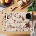 thumbnail image 2 of Vintage Country Placemats Set of 6, Vintage Rustic Texas Stars Plants Branch Placemats for Dining Table, Place Mats for Kitchen Tabletop, Waterproof Wipeable Dining Table Mats Set, 2 of 9