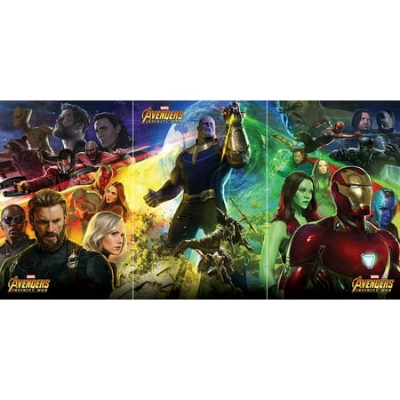 - Avengers: Infinity War - 3 Piece Movie Poster Set (Triptych - 3 Individual Posters Make 1 Large Design) (Size: 24