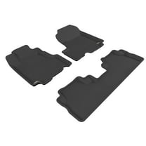 3D MAXpider Custom Fit Kagu Floor Mat (Black) Compatible with Honda CR-V 2007-2011 - Full Set