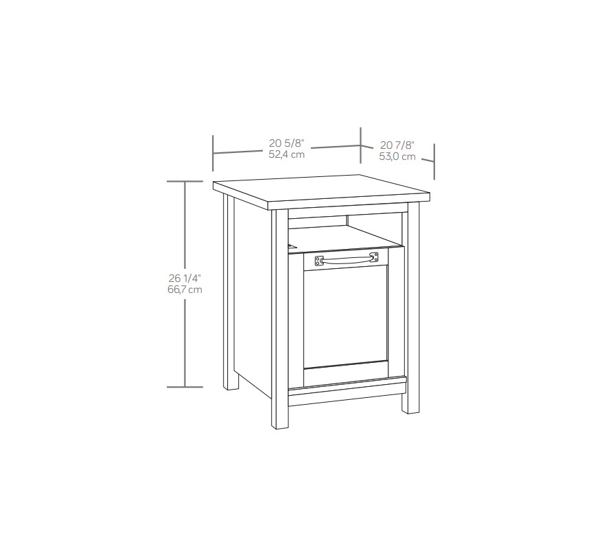 Better Homes & Gardens Modern Farmhouse USB Side Table, Black Finish