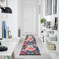 thumbnail image 4 of Yayeee Runner Rug for Bedroom 2'x6' Machine Washable Hallway Non Slip Mat, Vibrant Pink Floral Pattern, 4 of 8