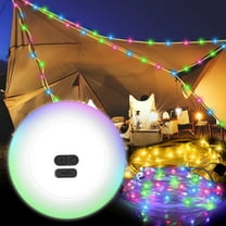 Camping Sting Lights, AMIR 2 in 1 Waterproof Rechargeable Camping Lantern with 10M String Lights Tent Lights Decorative Lights for Camping Birthday Christmas Patio Garden