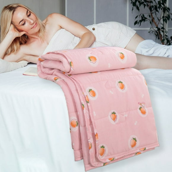 Edredón de verano acolchado, suavizante de edredón para dormir, 110x150cm A con diseño de fresa