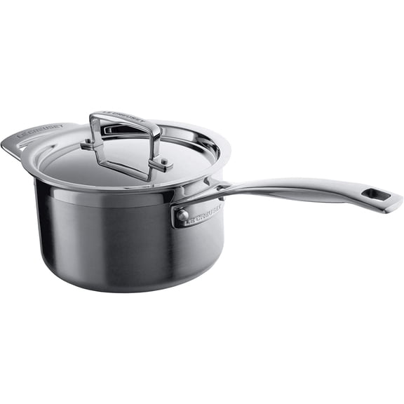 Le Creuset Tri-Ply Stainless Steel 3-Quart Covered Saucepan