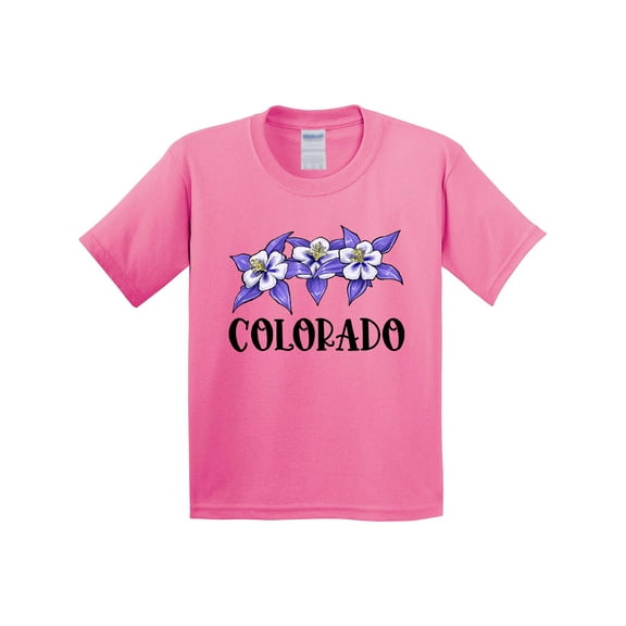Inktastic Colorado Columbine Flowers Youth T-Shirt