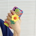 thumbnail image 4 of Correa de muñeca con forma de flor amarilla pequeña adecuada para iPhone 14, Pro Max, Apple 13, cordón de silicona para teléfono móvil, marea femenina, 4 of 6
