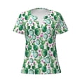 thumbnail image 2 of Uemuo Cactus Plants Drawing Women's Deep V-Neck Low Cut Tops - Casual Loose Fit with Stainless Steel Loop, Soft, Breathable, Perfect for Office, Travel, and Daily Wear-Medium, 2 of 5