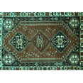 thumbnail image 1 of Ahgly Company Indoor Rectangle Persian Turquoise Blue Traditional Area Rugs, 2' x 5', 1 of 4