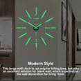thumbnail image 4 of Kearding Reloj de pared luminoso 3D sin marco acrílico DIY cuarzo autoadhesivo calcomanías sin perforar para sala de estar hogar Electrónica Tipo 7, 4 of 6