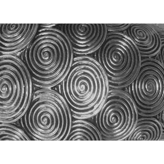 Ahgly Company Machine Washable Indoor Rectangle Transitional Dark Gray Black Area Rugs, 2' x 3'