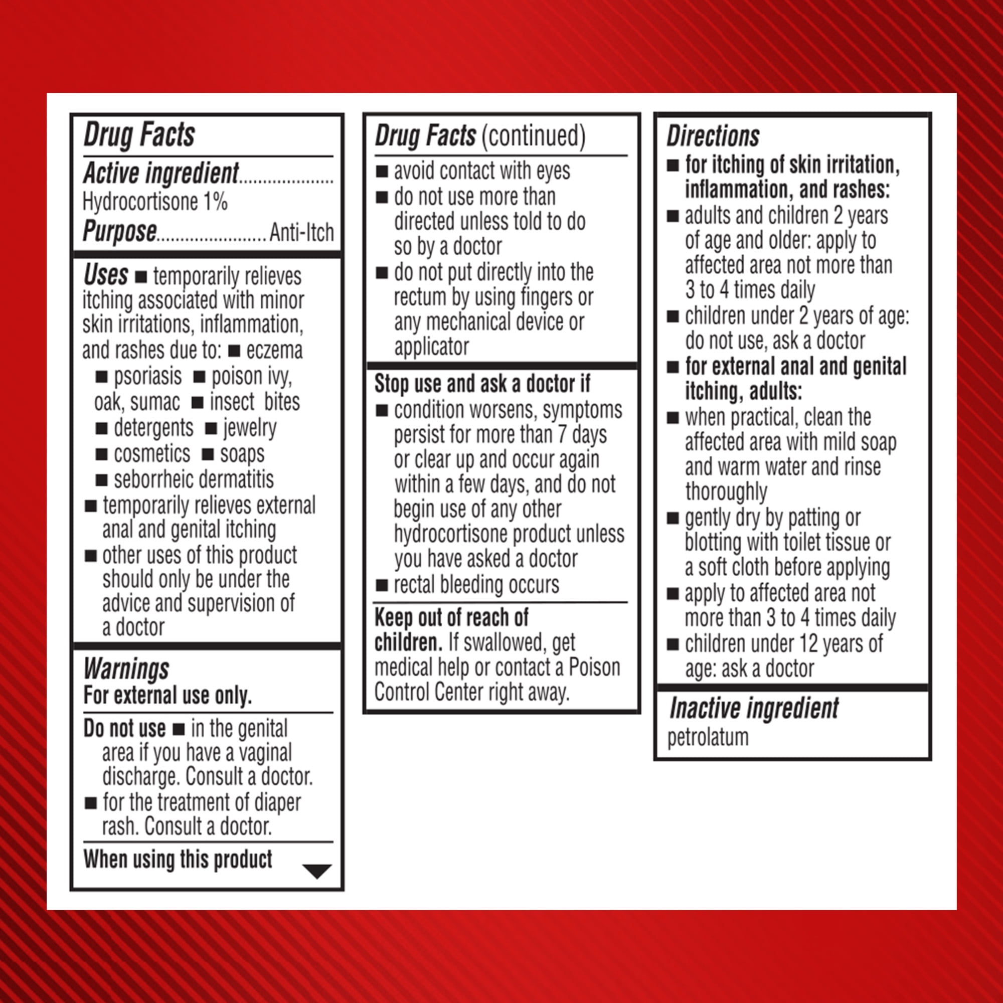 (3 pack) Cortizone-10 Maximum Strength Water Resistant Itch Relief Ointment, 1% Hydrocortisone, Fast-Acting, Anti-Itch Cream for Bug Bites, Rash, Eczema, Psoriasis, Poison Ivy, Oak, Sumac & More, 2 oz