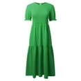 thumbnail image 4 of OSOLU Solid Color Women Casual Summer Dress Sleeveless Flowy Maxi Dress With Waist Tie For Vacation Date Night Dresses Relaxed Fit Sundress Wedding Guest Dress, 4 of 5